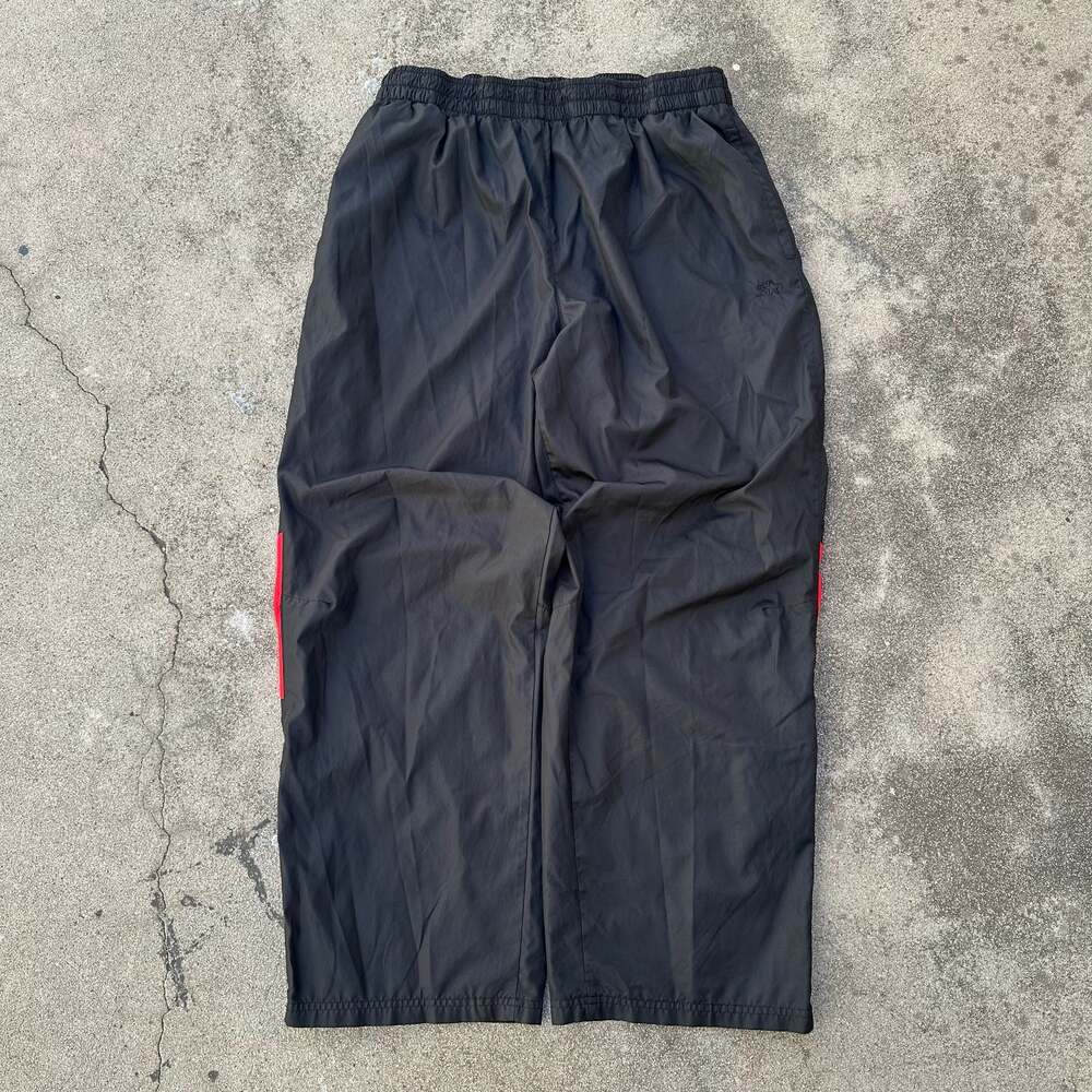 Starter Men's Black Track Pants with Red Side Striping XL (40-42)